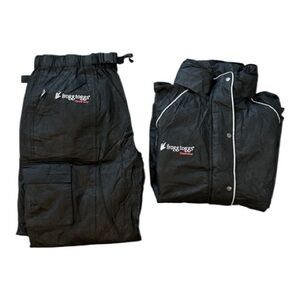 Frogg Toggs All Sport Waterproof, Breathable Black Parka Jacket and Pants size M